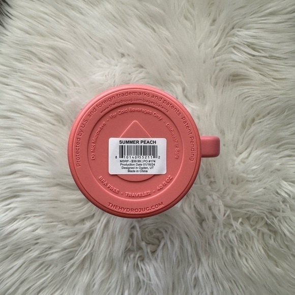 Hydrojug Traveler Tumbler Summer Peach 40oz - Picture 3 of 5